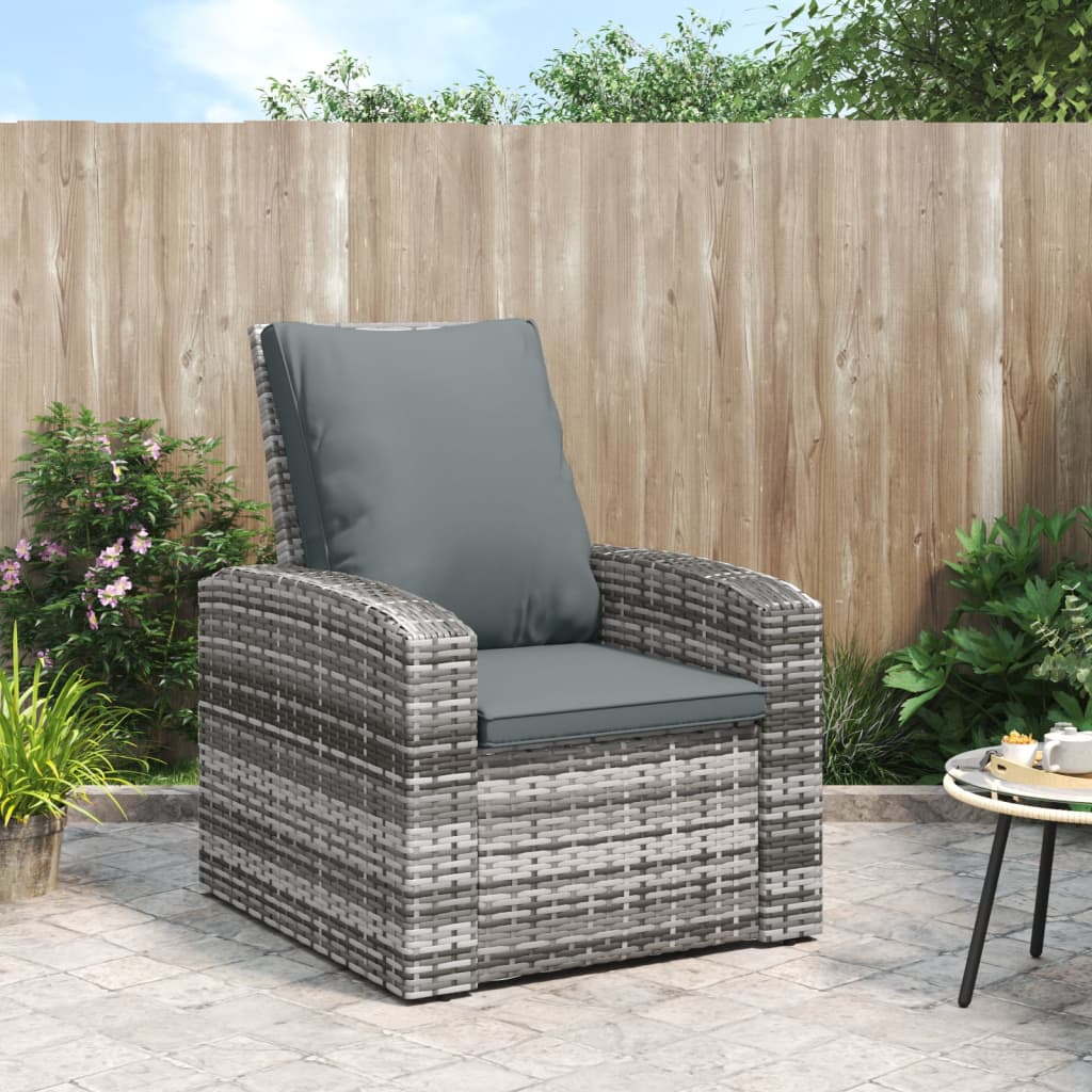 Tuinstoel Met Kussens Verstelbaar Poly Rattan